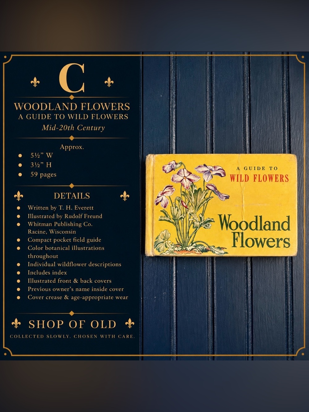 Vintage Woodland Flowers Pocket Field Guide | T.H. Everett